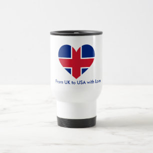 Térmica Caneca com Nome Personalizado e Coração da Bandeir