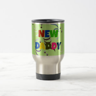 Térmica Caneca com "NOVO PAI" em letras coloridas