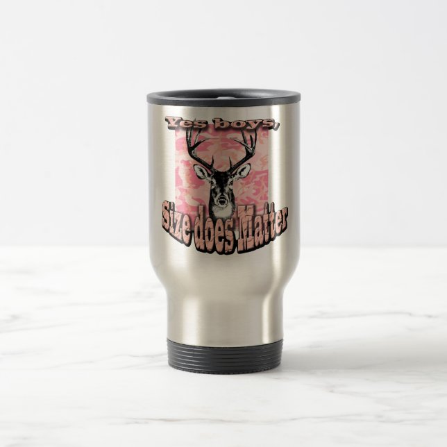 Térmica Caneca cor-de-rosa da caça do fanfarrão dos cervos (Centro)