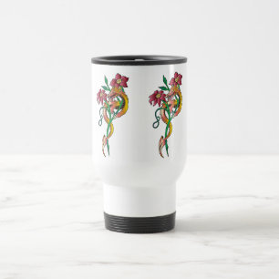 Térmica Caneca da flor do dragão