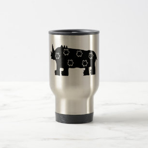 Térmica Caneca da viagem ao trabalho, rinoceronte africano