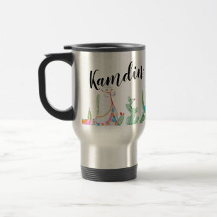 Térmica Caneca de 15 onças personalizada Boho Llama Bohemi