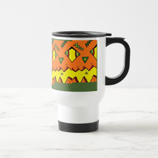 Térmica Caneca de Abóbora de Halloween Jack-O-Lantern & Ar (Direita)