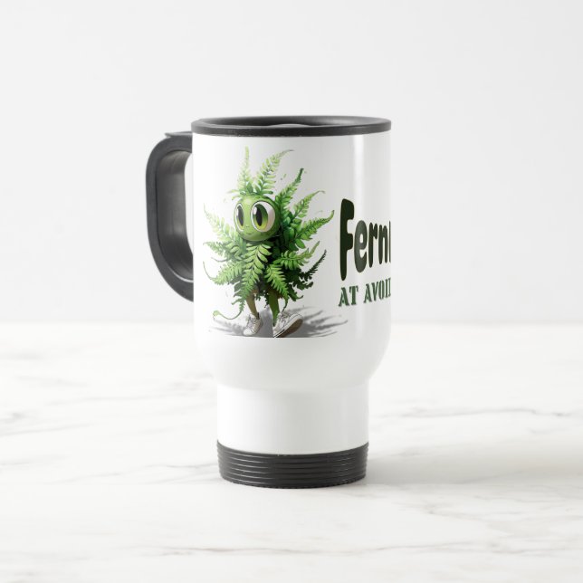 Térmica Caneca de Amante de Plantas Introvertido Humorísti (Frente Esquerda)