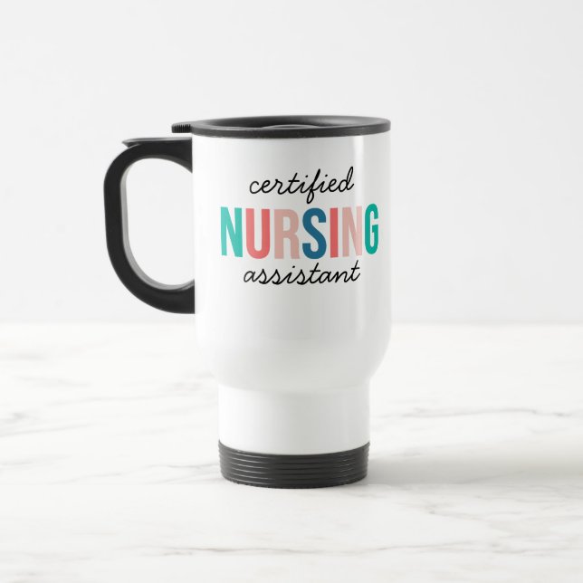 Térmica Caneca de Auxiliar de Enfermagem Certificado, Pres (Esquerda)