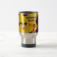 Caneca de café bonito do sopro segundas-feiras" da