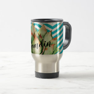 Térmica Caneca de café de 15 onças Personalizada Boho Cact