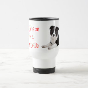Térmica Caneca de Café de Cachorro Border Collie Filhote A