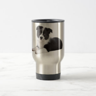 Térmica Caneca de Café de Cachorro Border Collie Filhote A