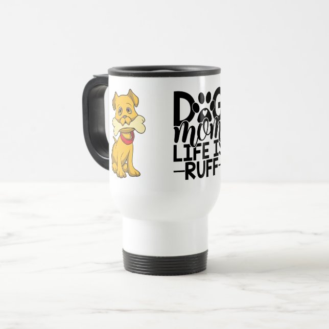 Térmica Caneca de café de cachorro engraçado presente da m (Frente Esquerda)