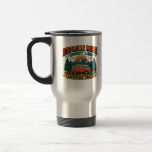 Térmica Caneca de Café de Camping Aventura Retro Explore