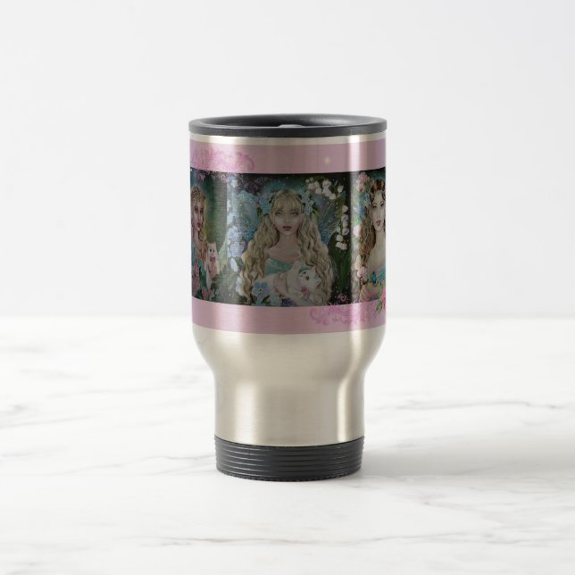 Térmica caneca de café de viagem de 3 fadas (Centro)