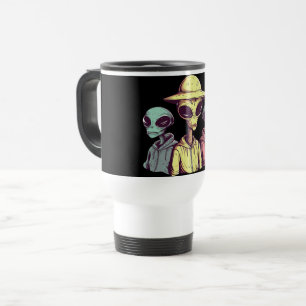 Térmica Caneca de Café Duo Alien – Ficção Científica Retro