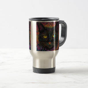 Térmica caneca de café - gato preto