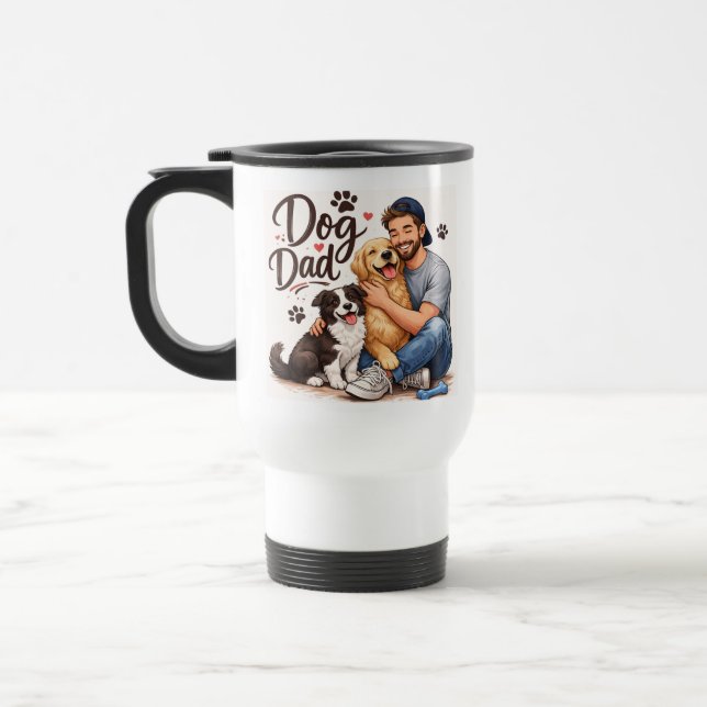 Térmica Caneca de Café Presente para Pai de Cachorro – Pre (Esquerda)