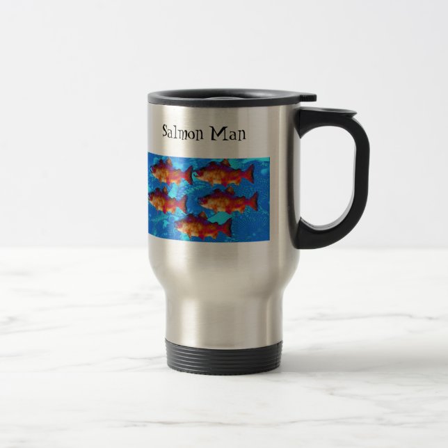 Térmica Caneca de café Salmon do homem (Direita)