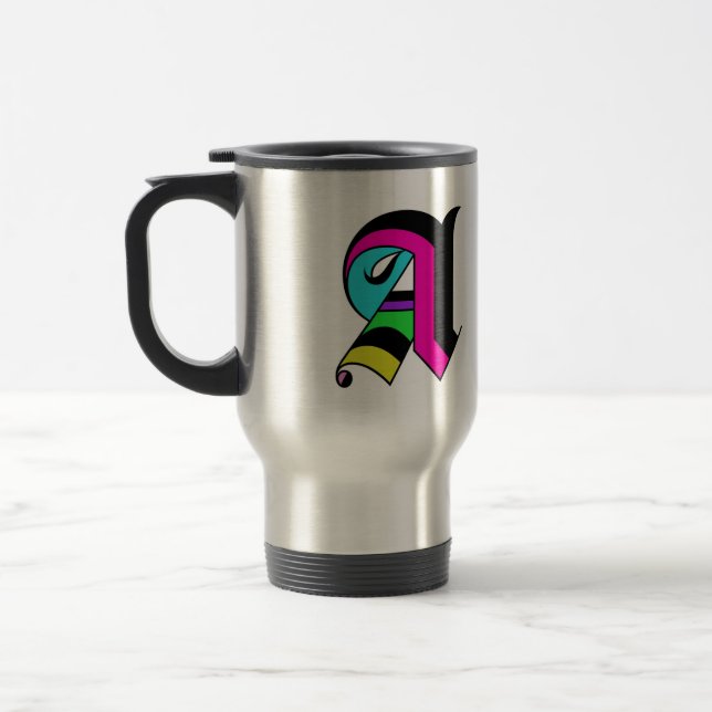 Térmica Caneca de café viajante com a letra “A” (Esquerda)