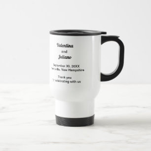 Térmica Caneca de Casamento Preto e Branco para Deslocamen