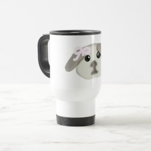 Térmica Caneca de Cerâmica com Arte de Cachorrinho Branco