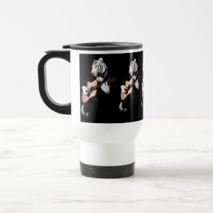 Térmica Caneca de Cerâmica Refinada Guitarista Tigre
