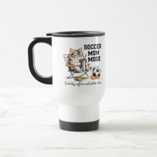 Térmica Caneca de Gato Mãe de Futebol Engraçada - Cafeína 