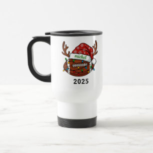 Térmica Caneca de Natal de Futebol 2025 Nome Personaliza