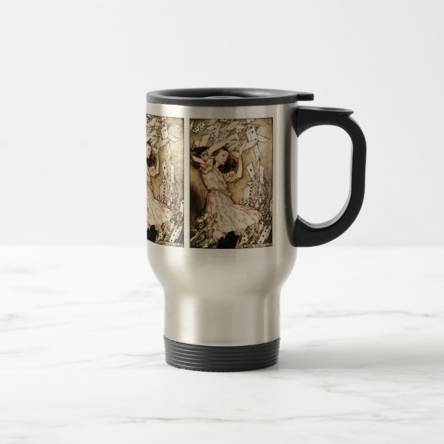 Térmica Caneca de viagem: Alice e o Pacote de Cartões (Direita)
