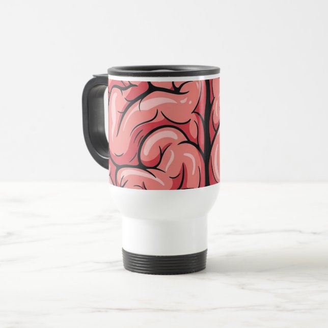 Térmica Caneca de Viagem/Comutação Padrão Cérebro (Frente Esquerda)