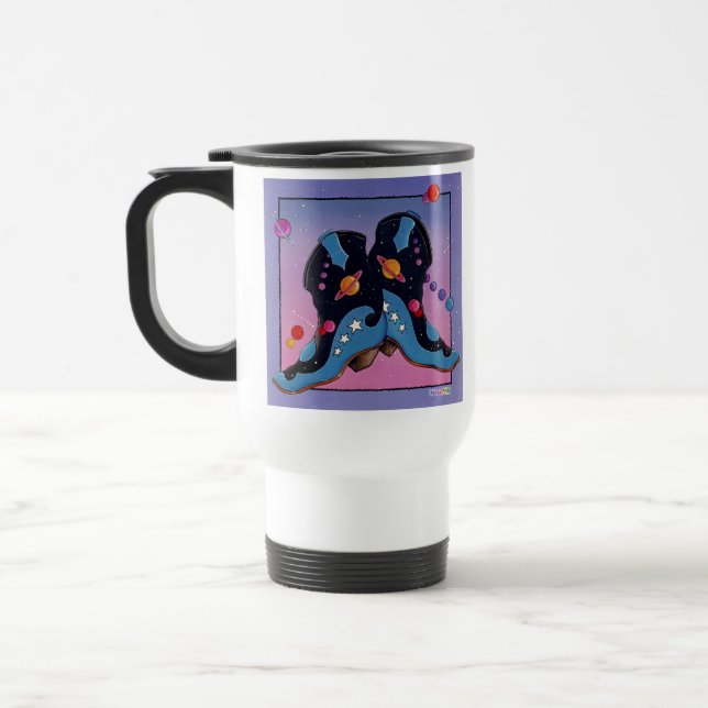 Térmica Caneca de viagem, Copa - Boots do Cowboy Meia-Noit (Esquerda)
