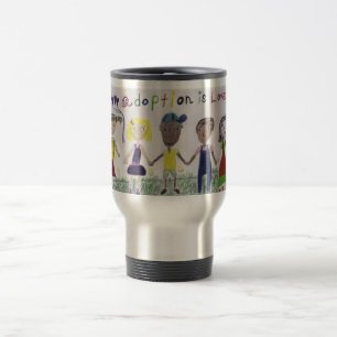 Térmica Caneca de viagem/copo - a adopção é amor
