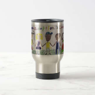 Térmica Caneca de viagem/copo - a adopção é amor