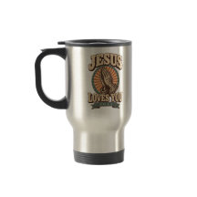 Caneca de Viagem/Deslocamento Cristã Jesus Ama Voc
