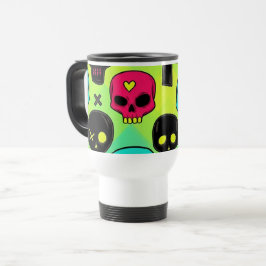 Térmica Caneca de Viagem/Passeio com Estampa de Caveira