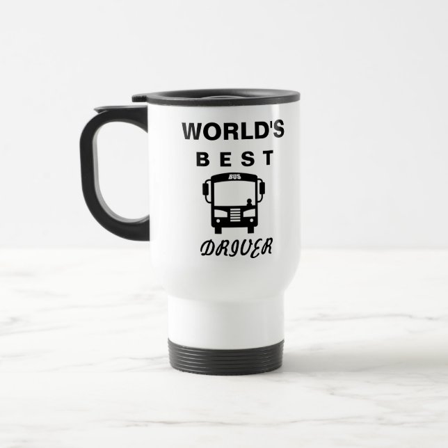 Térmica Caneca do condutor de autocarro do mundo a melhor (Esquerda)