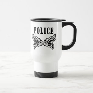 Térmica Caneca do costume do tatuagem da polícia