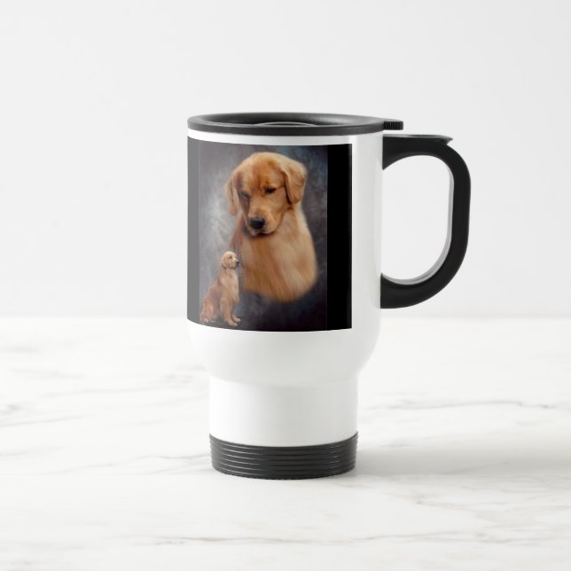 Térmica Caneca do crente do golden retriever (Direita)