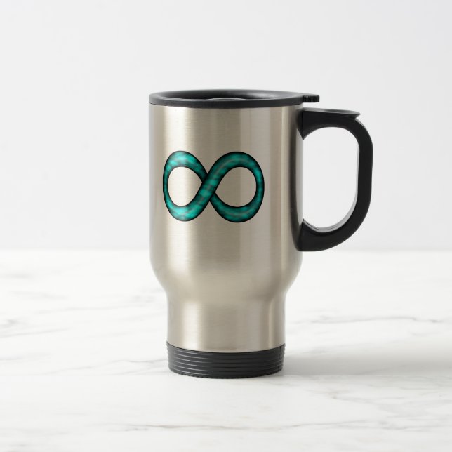 Térmica Caneca do símbolo da infinidade do azul de (Direita)