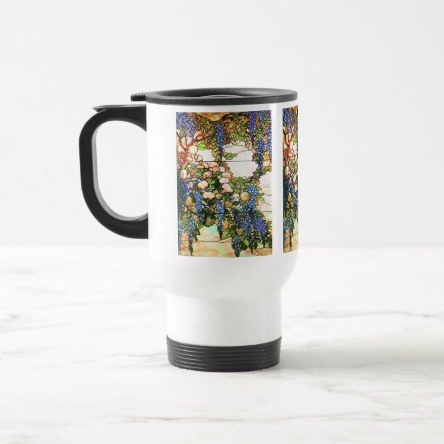 Térmica Caneca do vitral de Tiffany das glicínias (Esquerda)