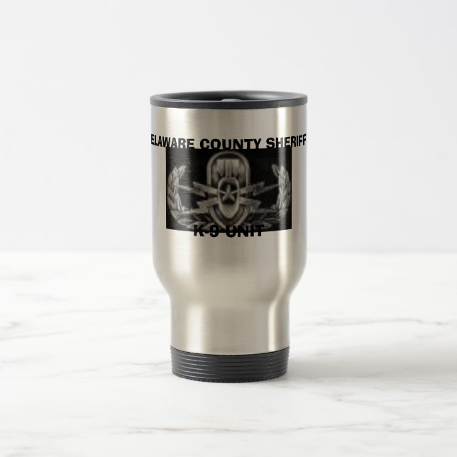 TÉRMICA CANECA DOS XERIFES K-9 DO CONDADO DE DELAWARE (Centro)