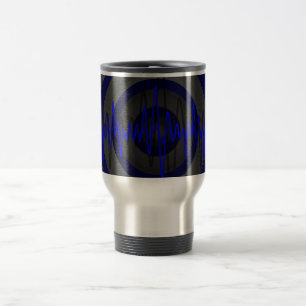 Térmica Caneca escura azul sadia da viagem ao trabalho do