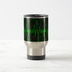 Térmica Caneca escura verde sadia da viagem ao trabalho do