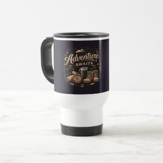 Térmica Caneca Estética Vintage de Viagem Aventura Espera