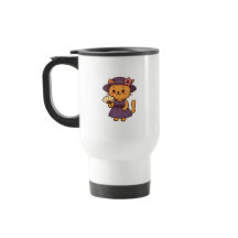 Caneca Gato Elegante com Leque