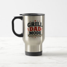 Caneca Grill Dad Mode Alimentado por Café e Fogo