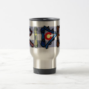 Térmica Caneca inoxidável do snowboard de Colorado do