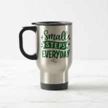 Caneca Inspiradora de Pequenos Passos Diários