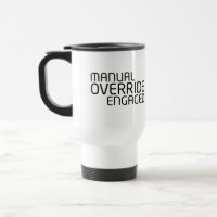 Caneca Isolada Comando Móvel de Sobrescrita Manual