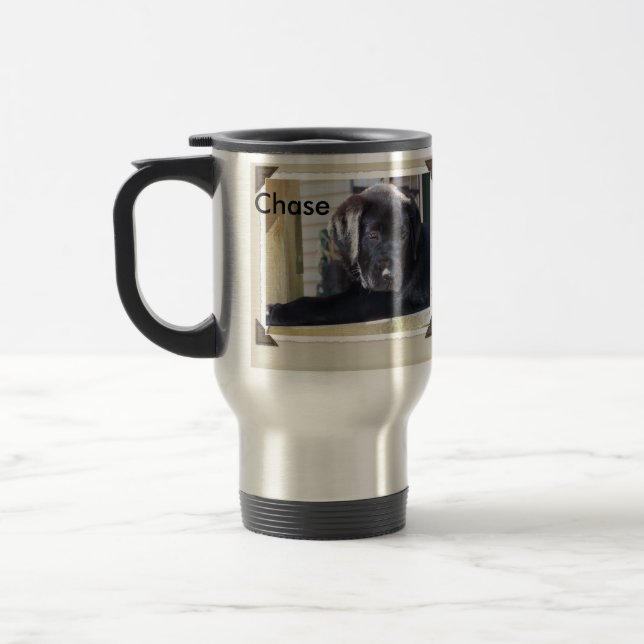Térmica caneca personalizada do filhote de cachorro (Esquerda)