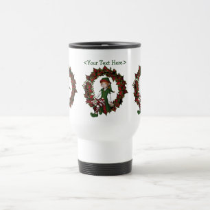 Térmica Caneca personalizada duende do feriado do Natal da