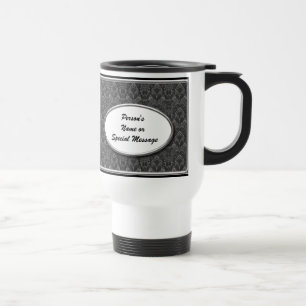 Térmica Caneca preto e branco personalizada da festa de